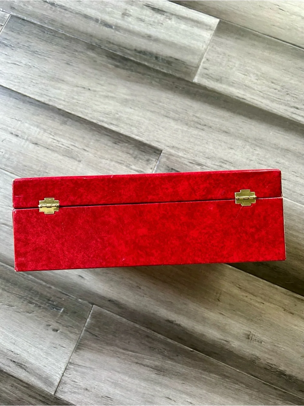 Vintage MCM Large Faux Leather Bound Velvet Lined Jewelry Box